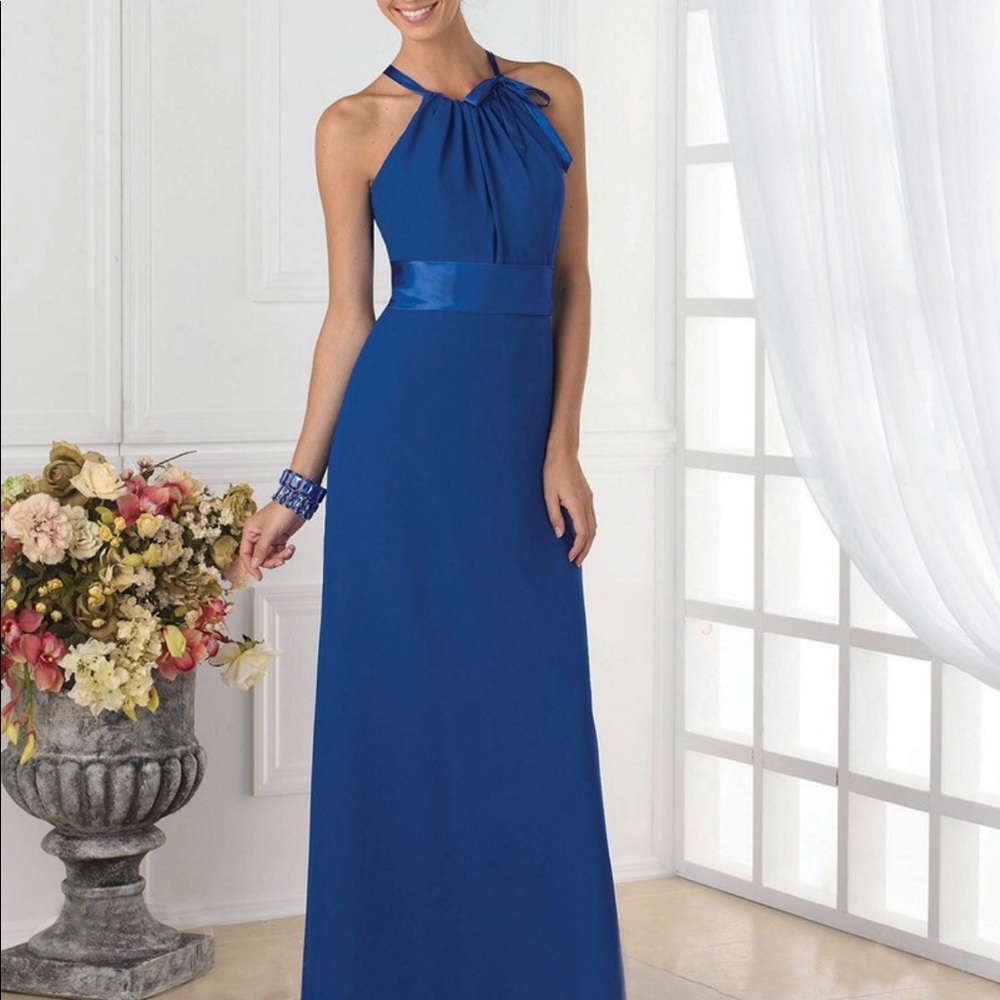 Christina Wu Grape Chiffon Long Evening Gown! - Picture 7 of 7